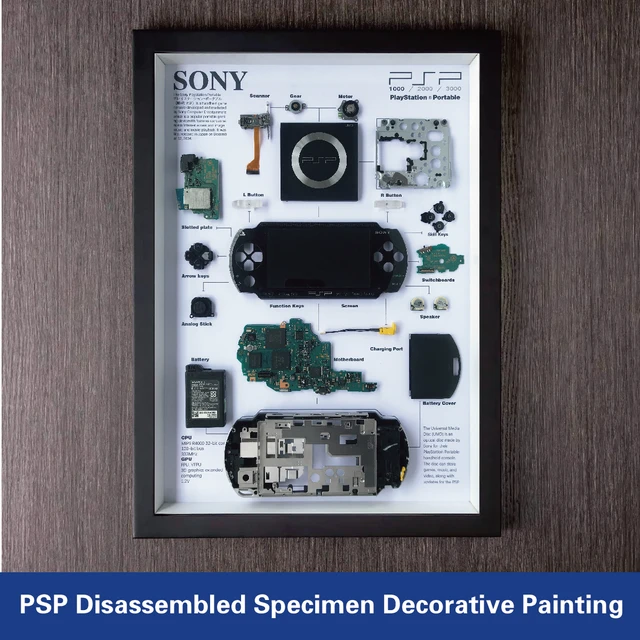 Game console disassembled specimen decorative painting Sony Nintendo PSP  disassembled display collection electronic parts assemb - AliExpress