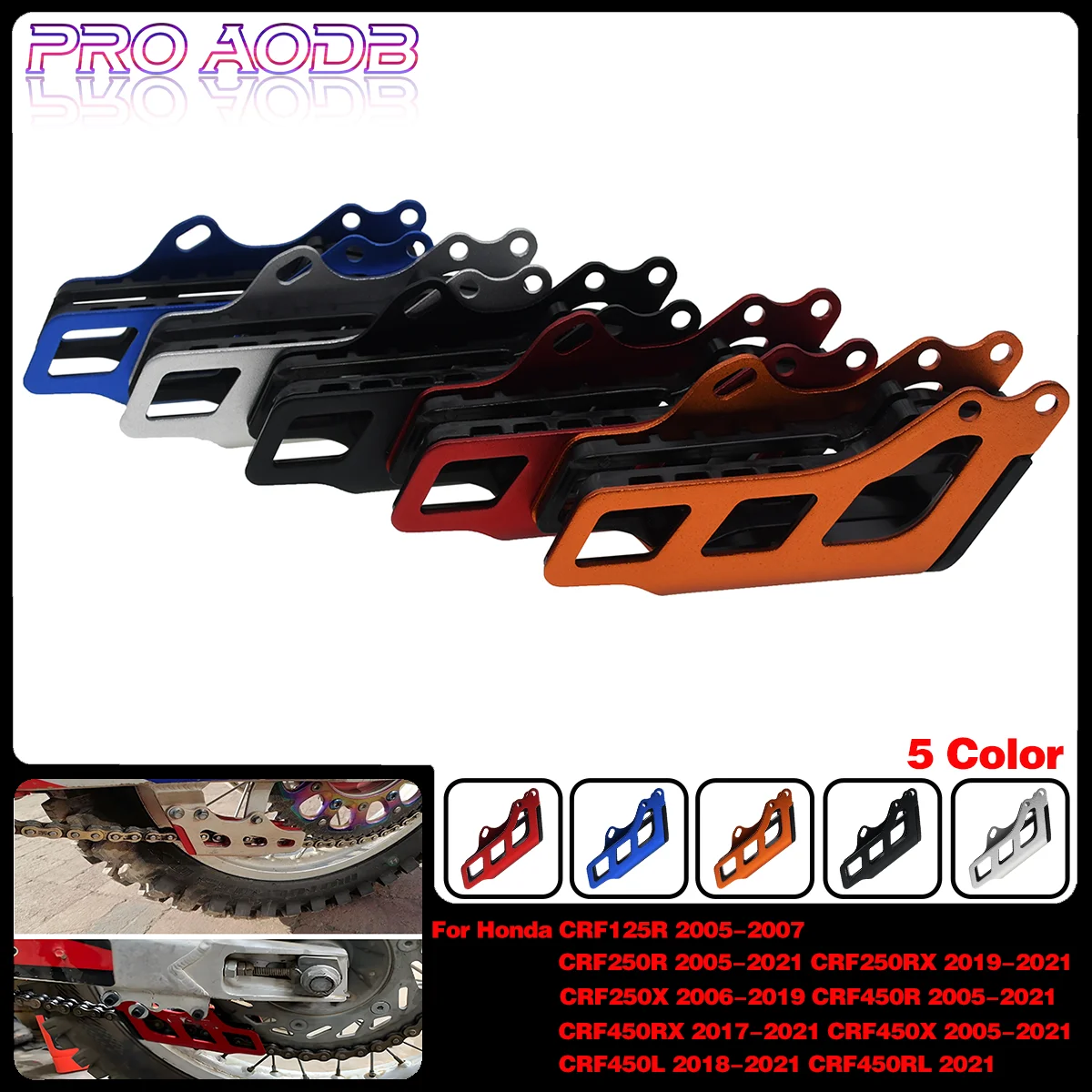 

For Honda CRF125R CRF250R CRF250RX CRF250X CRF450R CRF450RX CRF450X CRF450L CRF450RL CRF Dirt Bike Chain Guide Guard Protector