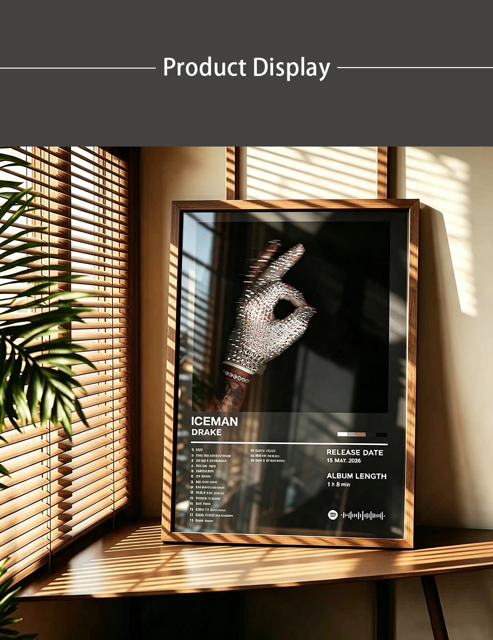 "ICEMAN" 2026 Album-Poster Leinwand-Wandbild Pop-Musik Dekoratives Gemälde für Wohnzimmer-Deko Fan-Geschenk – Detail 2