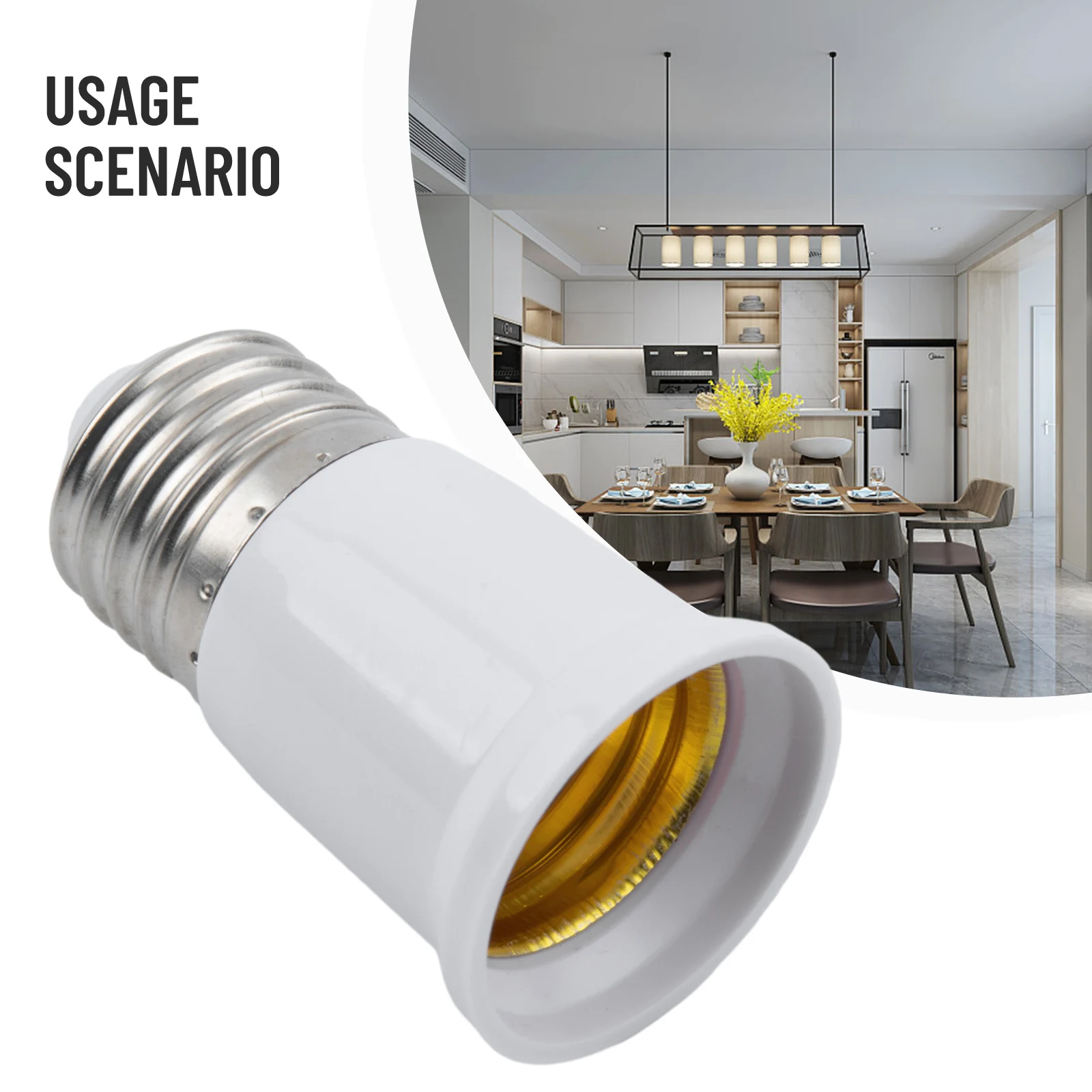 Light Bulb Socket Extender E26/E27 Screw In Adapter 3cm 1.2 Inch Extension Base 0~60W Lamp Holder Lighting Accessories