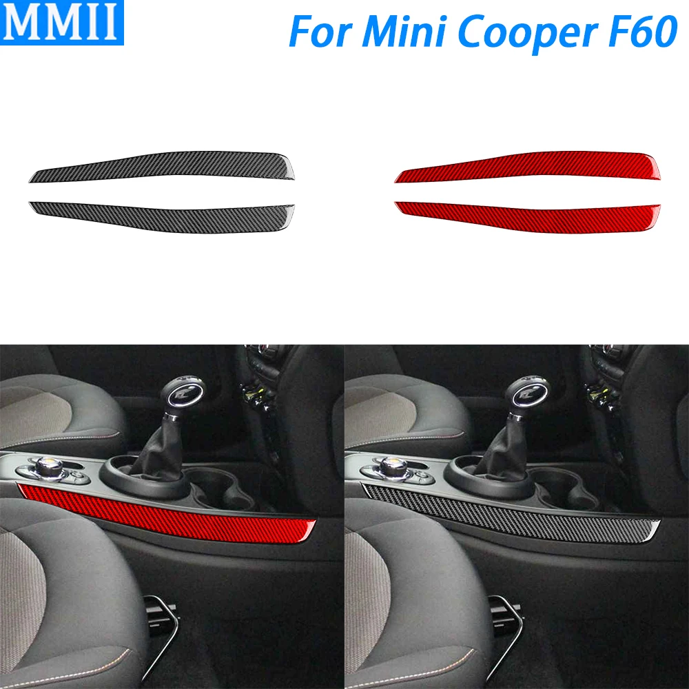 

For Mini Cooper F60 Countryman 2017-2023 Carbon Fiber Gear Shift Both Side Panel Trim Cover Car Interior Accessories Sticker