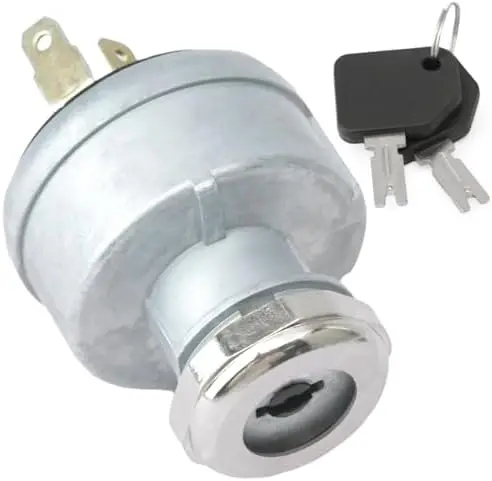 

Ignition Switch for Clark & Hyster Forklifts - 3-Position Lock Cylinder with 2 Keys, Replaces 4292483, 2782017
