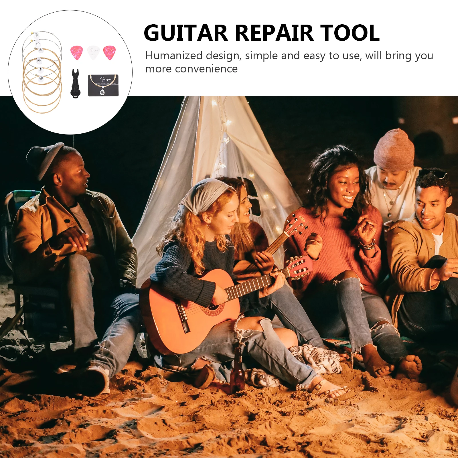 

Guitar String Set Strings Replacement Kit Repair Tool Accessories Pick