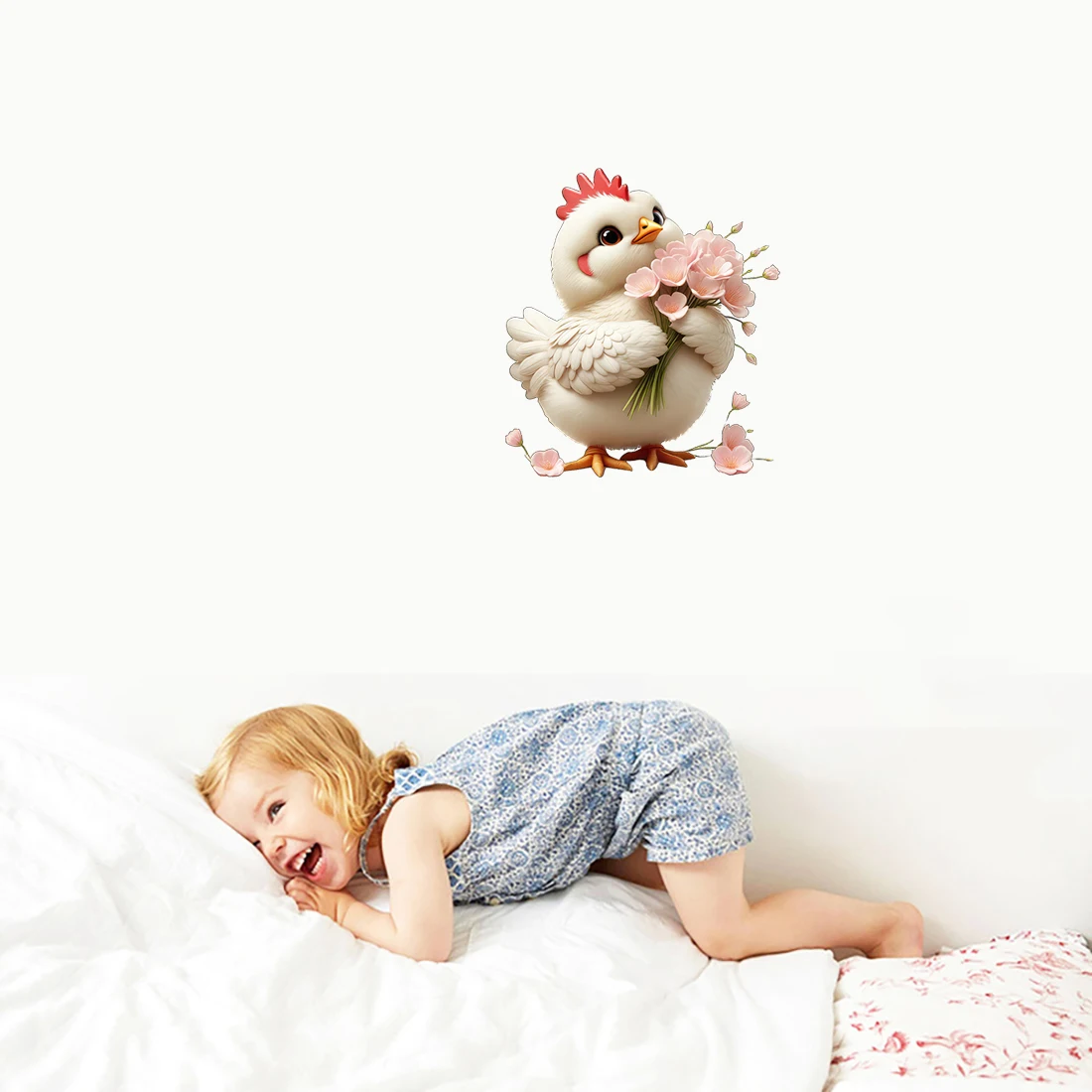 Three Ratels CC191 Rural style lovely little rooster wall stickers for home decoration funny car decals