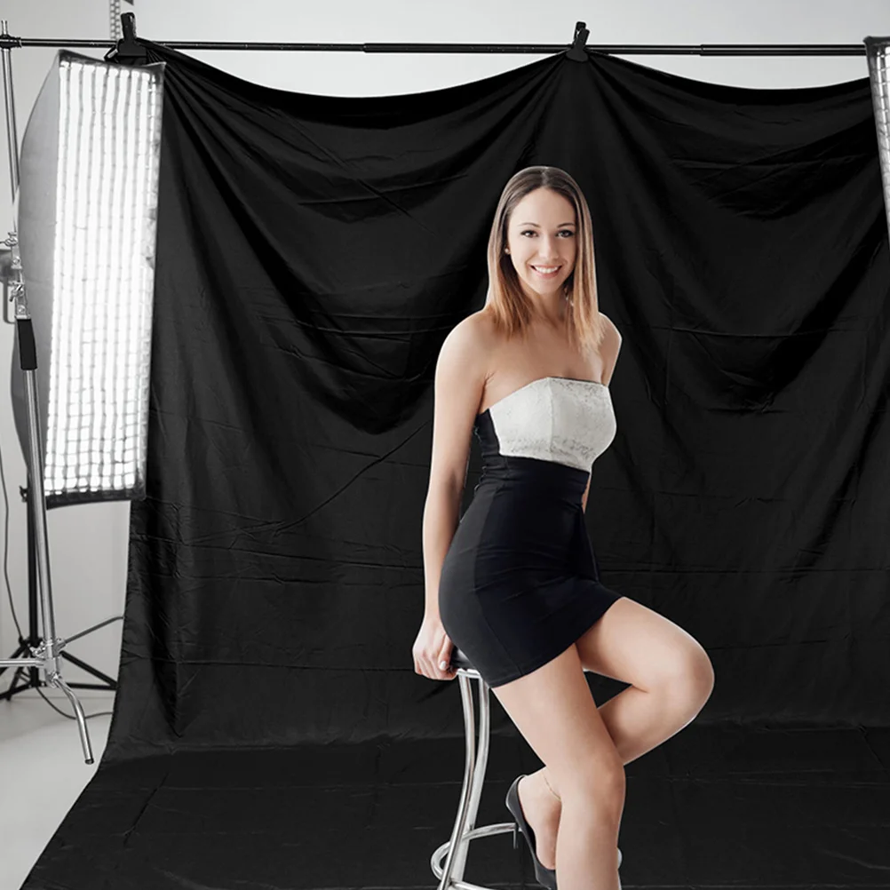 

1Pcs Thickened Photography Backdrop Cloth Black Background Fabric for Scene Studio Decor Pure Black Background Cloth Decor Photo
