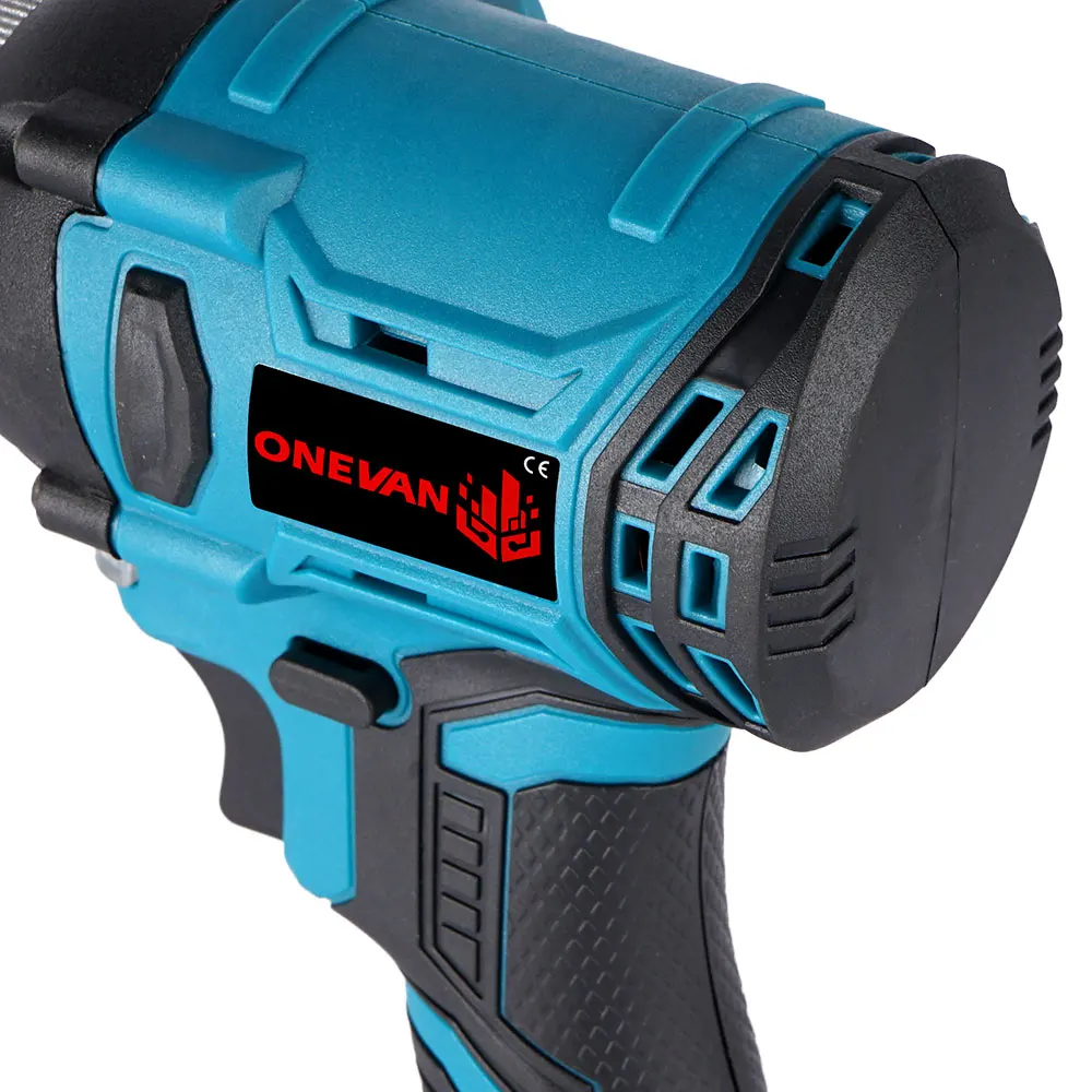 Pistolet à Rivets Sans Fil ONEVAN 20V - Force 20000N, Pour Rivets 2,4-5,0 Mm - Avec 2 Batteries 2000mAh