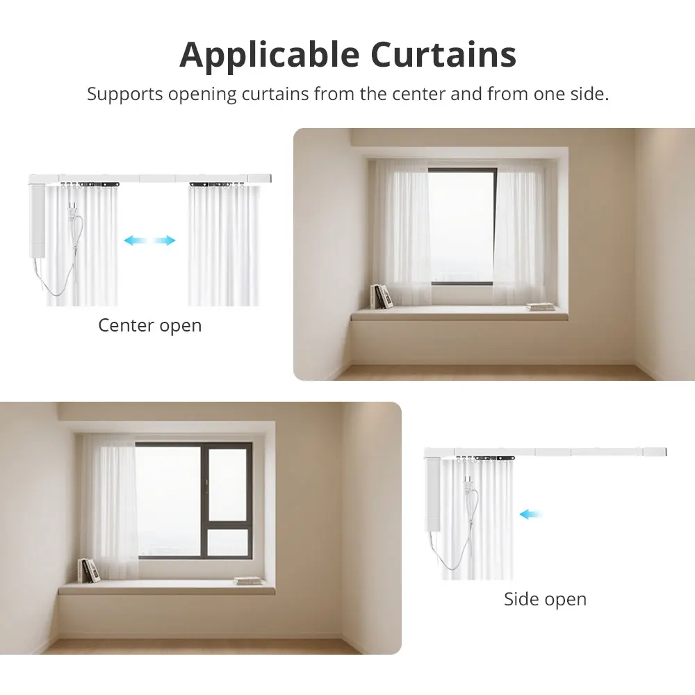 Zemismart Wi-Fi умный мотор для штор работает с Tuya индивидуальные электрические шторы трек RF пульт дистанционного управления Alexa Echo Yandex Alice Voice