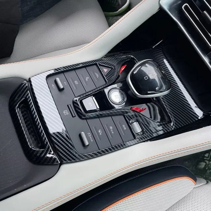 

Carbon fiber interior shift frame shift handle frame cover decorative accessories BYD Song plus EV DM-i 2020-2024