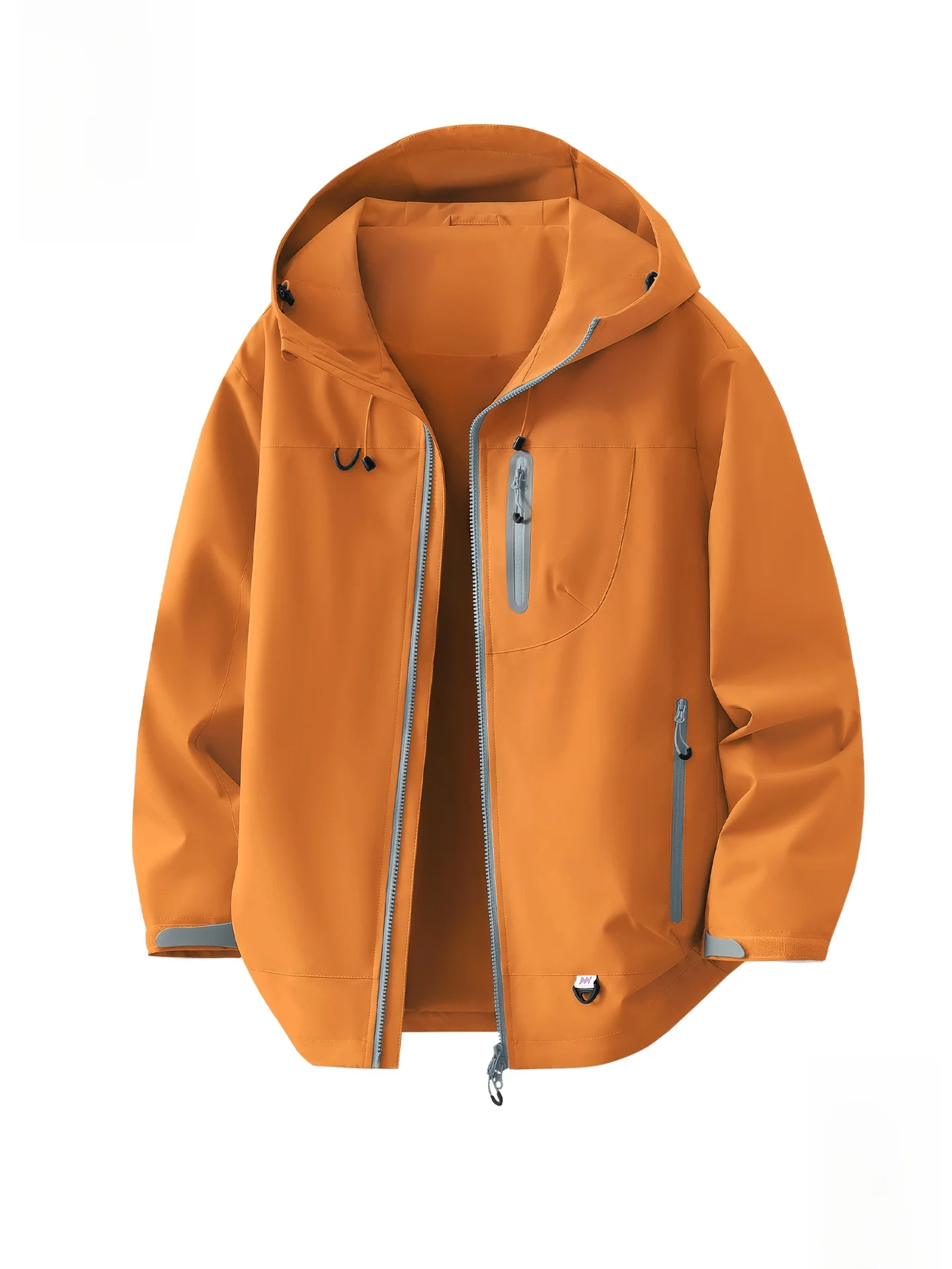 

Мужская ветрозащитная куртка с капюшоном на молнии, на флисовой подкладке, свободного кроя, в американском стиле, весна 2026