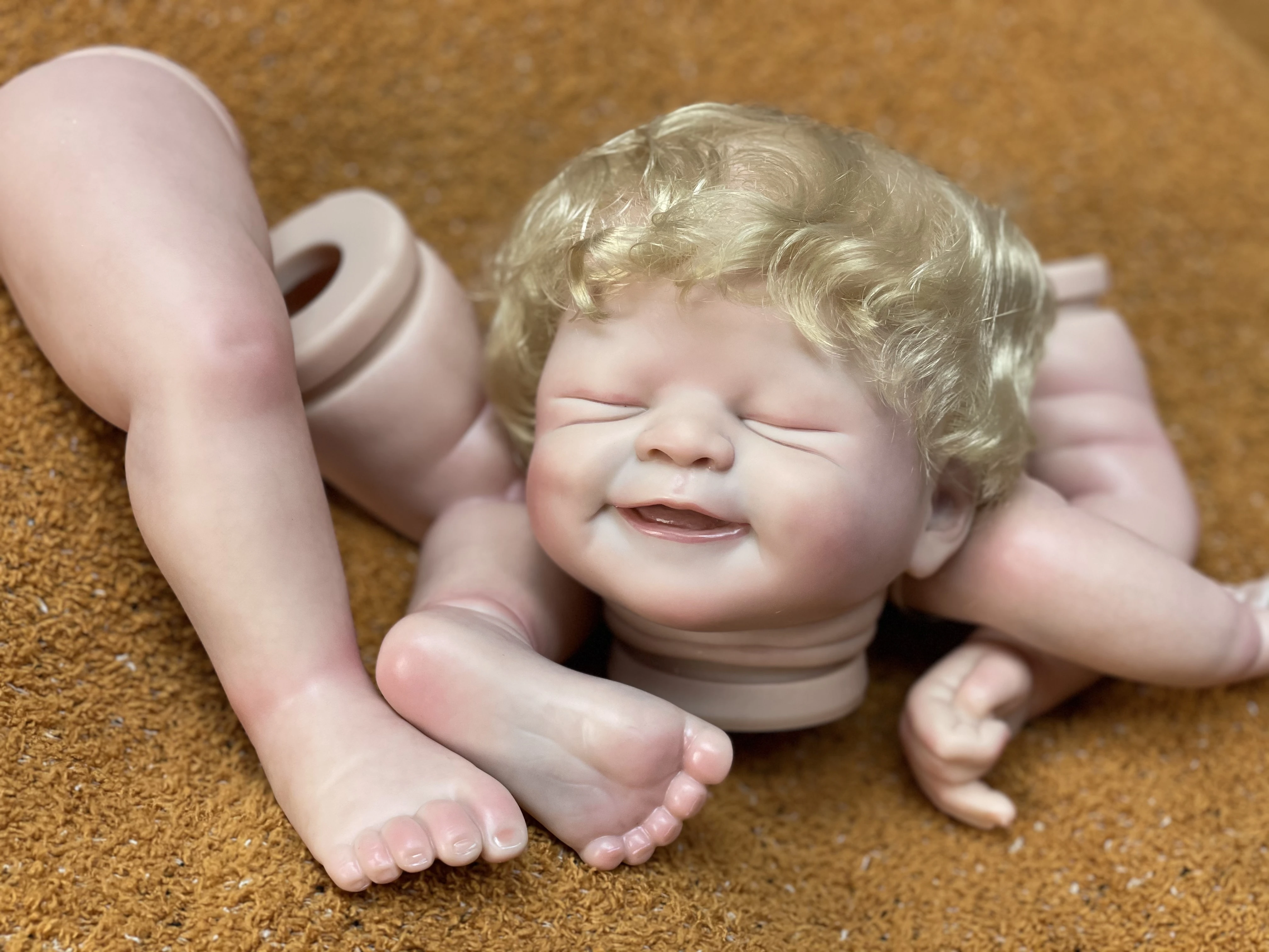 50Cm Alisha Geschilderde Reborn Pop Kits Handgemaakte Levensechte Diy Kit Pasgeboren Baby Pop Met Zichtbare Aderen Bebe Reborn Kits Sin Pintar