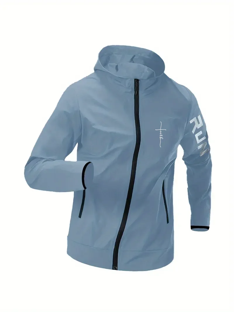 

Summer thin and fashionable men's hoodie with simple patterns, youth casual and versatile coat