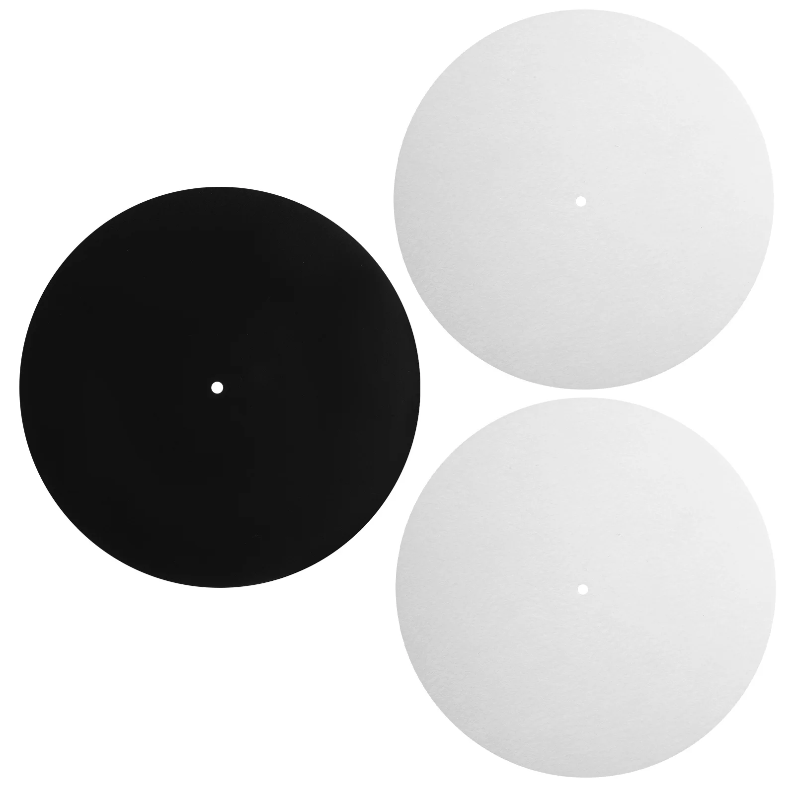 

3 Pcs 12 Inch White Felt Record Mat Black Turntable Slipmat Vinyl Accessories Anti Static Noise Reduction DJs Equipment