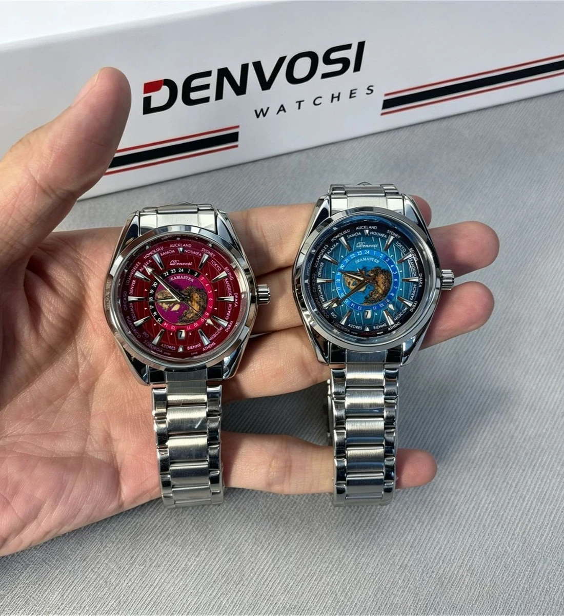 World Map Men Watch High Quality Waterproof Calendar Window Luminous Fashion Rubber Strap European Seahorse Series Quartz Watch