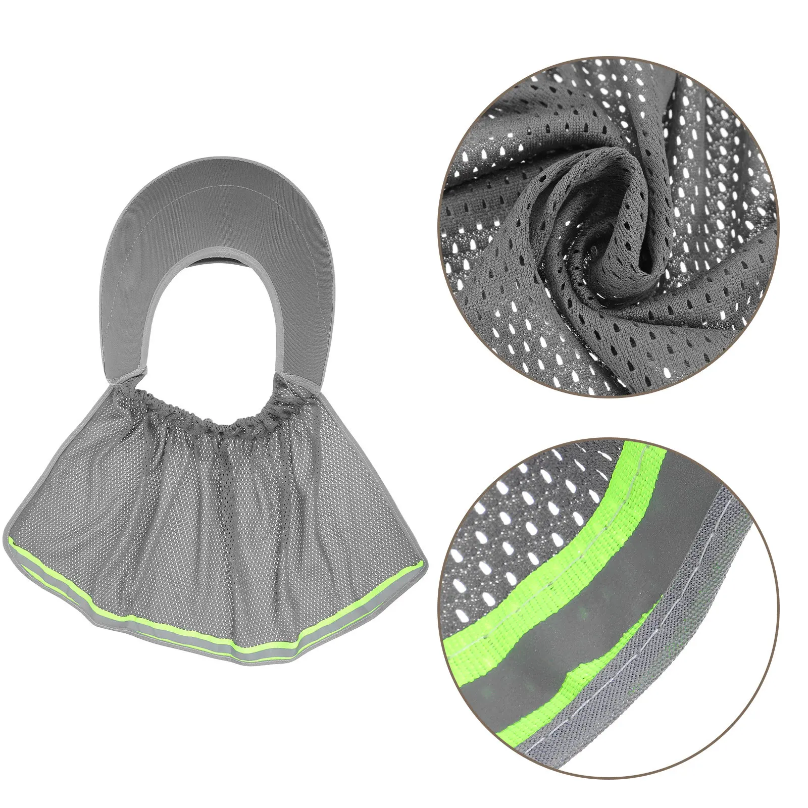 

Safety Sunshade Hard Hat Visor Wide Brim Neck Shade Reflective Strip Uv Protection Construction Sun Protection Outdoor