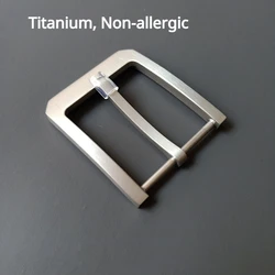 Titanium Belt Buckle Men's Business Pin Buckle Ultra-Light Rust-Free Handmade Prong Buckle Leather Accessories For 3.8cm Straps