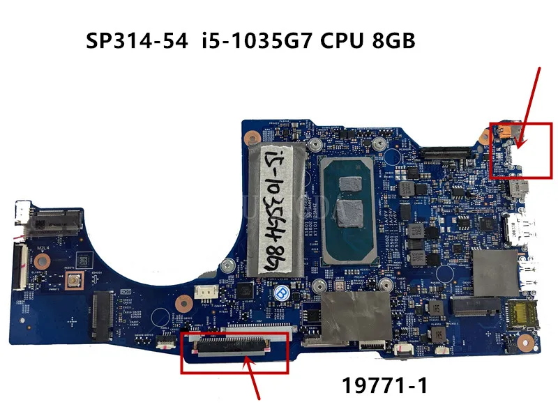 19771-1 With i5-1035G7 CPU 8GB-RAM Notebook Mainboard For ACER SP314-54 SP314-54N Laptop Motherboard 100% Fully