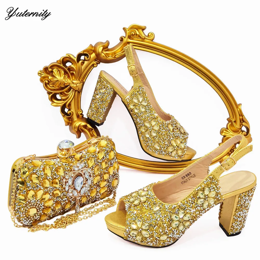 

Летний дизайн, женские туфли и сумка с открытым носком, европейская мода, туфли и сумка на высоком каблуке со стразами, комплект для свадебной вечеринки