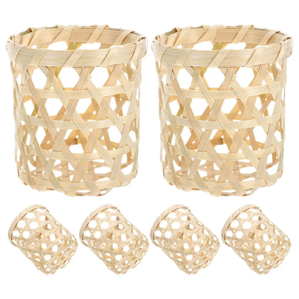 6 Pcs Decoration Table Multifunctional Flower Basket Natural Centerpiece Lanterns