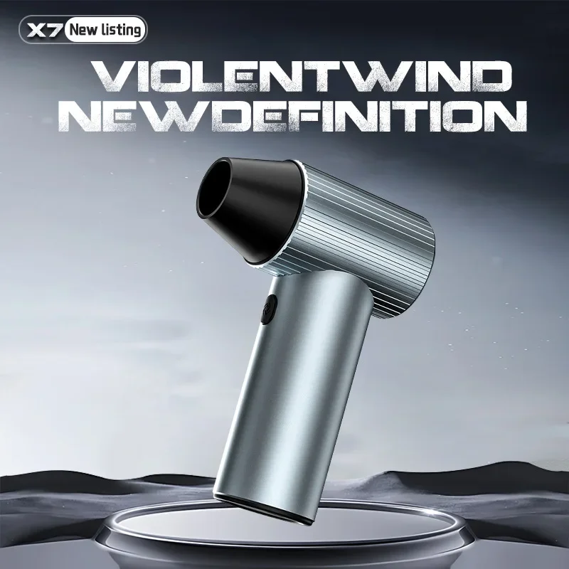 

New X7 Fan 15W Air Duster Blower Outdoor Handheld Metal Body Fan Brushless High Speed Supercharged Hair Dryer