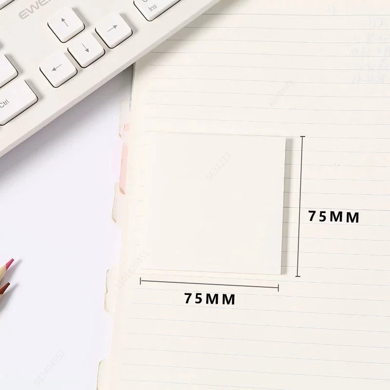 50/100pcs Transparent Posted It PET Waterproof Sticky Note Pads Notepads Adhesive Notes, for Office School Stationery Supplies