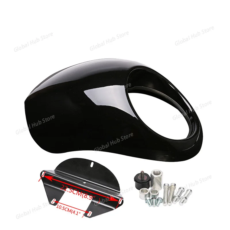 Motorcycle Headlight Fairing Cover ABS Headlamp Front Cowl Fork Mount  for Harley 883 & XL1200