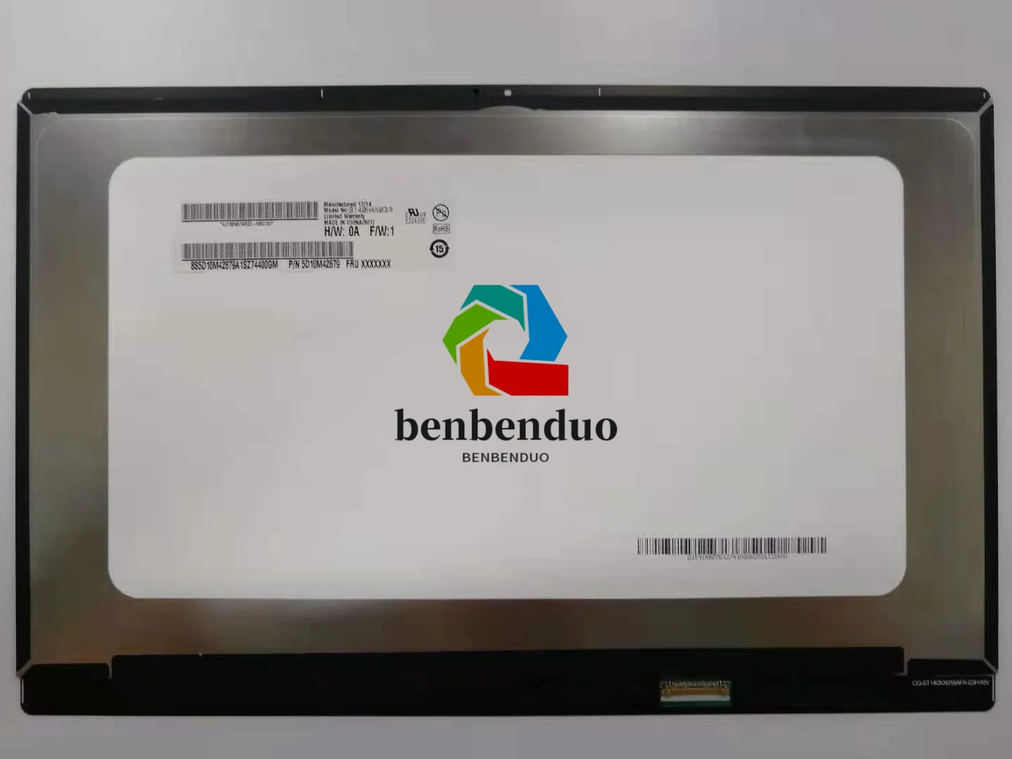 

14" B140HAN03.5 FHD LED LCD Screen Display Front Glass Assembly Non-touch for Lenovo IdeaPad 720S-14IKB 720S-14 5D10M42879