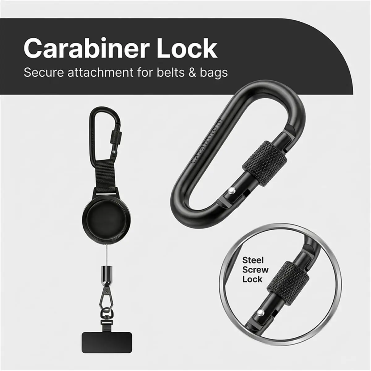 2Pack Anti Theft Phone Tether, Universal Retractable Phone Lanyard for Outdoor Skiing Hiking Climbing Fishing