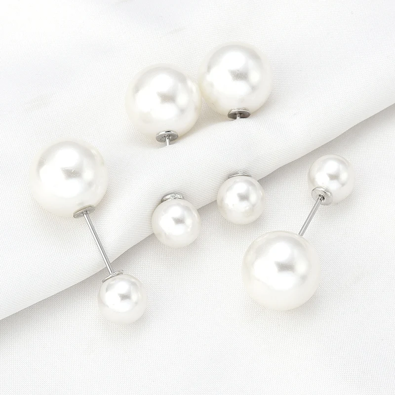 10pcs/lot Imitation Pearl Brooches Safety Pin Beige Double Beads Safety Brooch Pin For Jewelry Party Gift Clothing Accessories