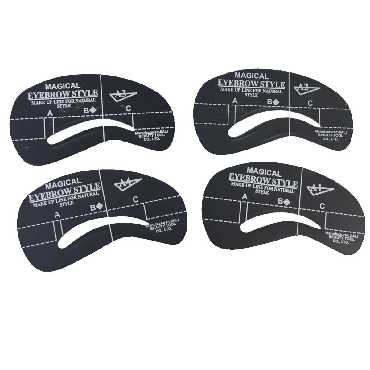 24 pezzi stencil per sopracciglia modelli riutilizzabili in plastica ABS trasparente per la selezione di forme naturali carte da disegno per sopracciglia precise