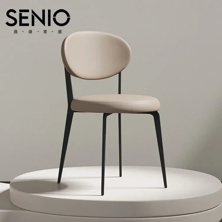 

Italian Dining Chair Home Modern Minimalist Designer Backrest Dining Table and Chairs Nordic Small Apartment Restaurant Stools