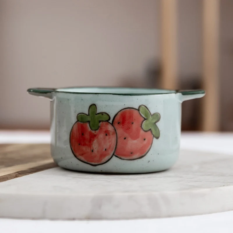 

3 дюймовая керамическая чашка маленький милый круглый контейнер для еды в японском стиле с фруктами, горячий горшок, миски для специй с острым соусом, личные предметы