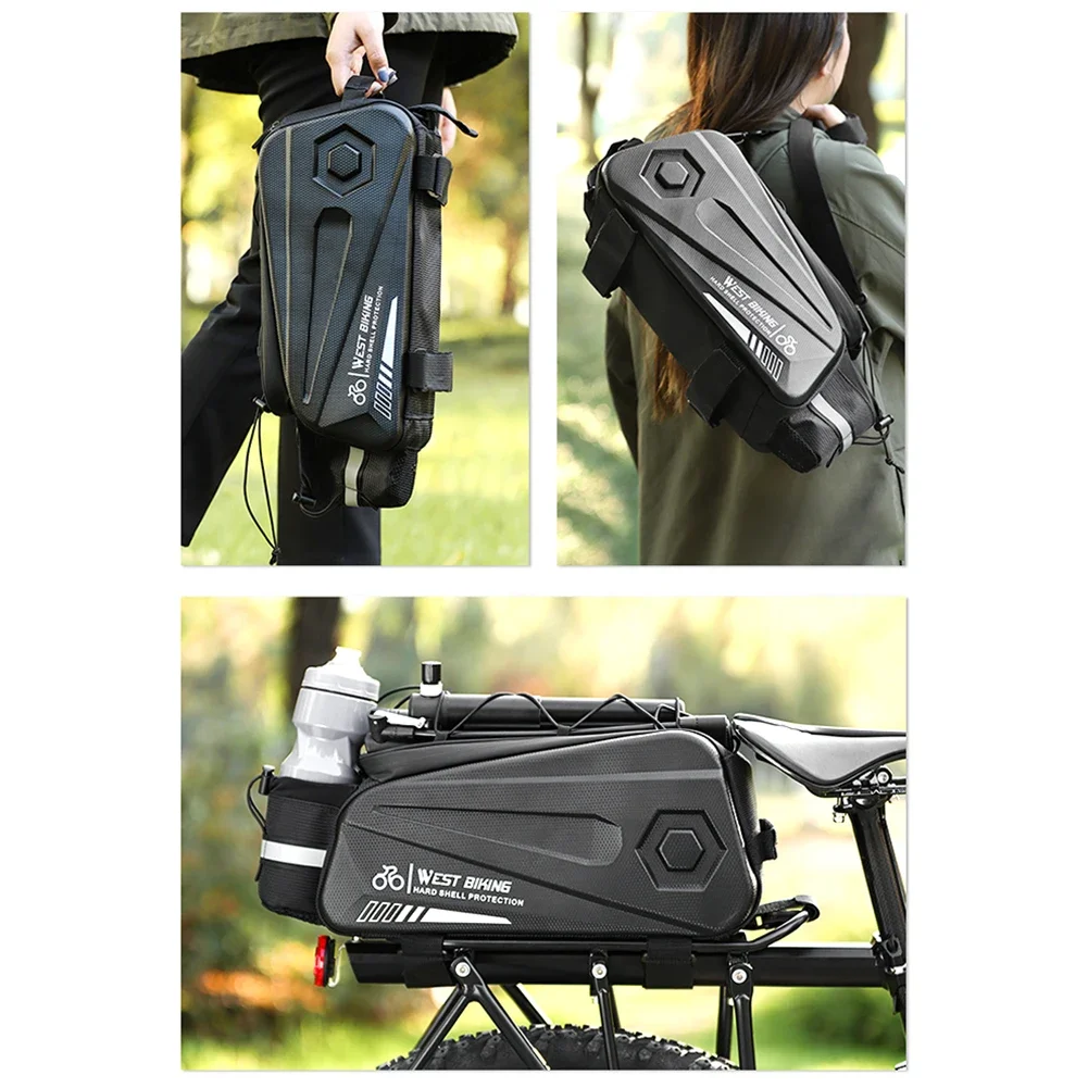 MTB Bicycle Carrier Bag EVA Oxford Cloth Waterproof Rear Rack Bike Trunk Luggage Pannier Bags Cycling Equipment