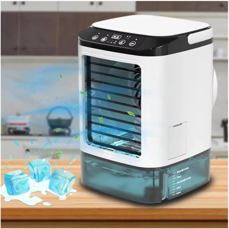 

Portable Air Conditioner Fan with Spray Mist, Rechargeable Mini Air Cooler Humidifier, USB Desktop Cooling Fan for Home Office