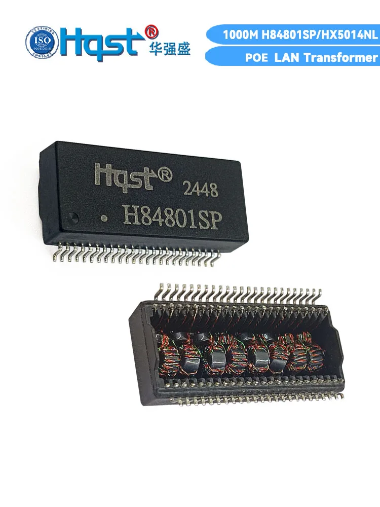 H84801SP Gigabit LAN Transformer 10/100/1000 BASE‑T Ethernet Isolation Transformer SMD 24Pin 4‑Port Network Magnetic Module For