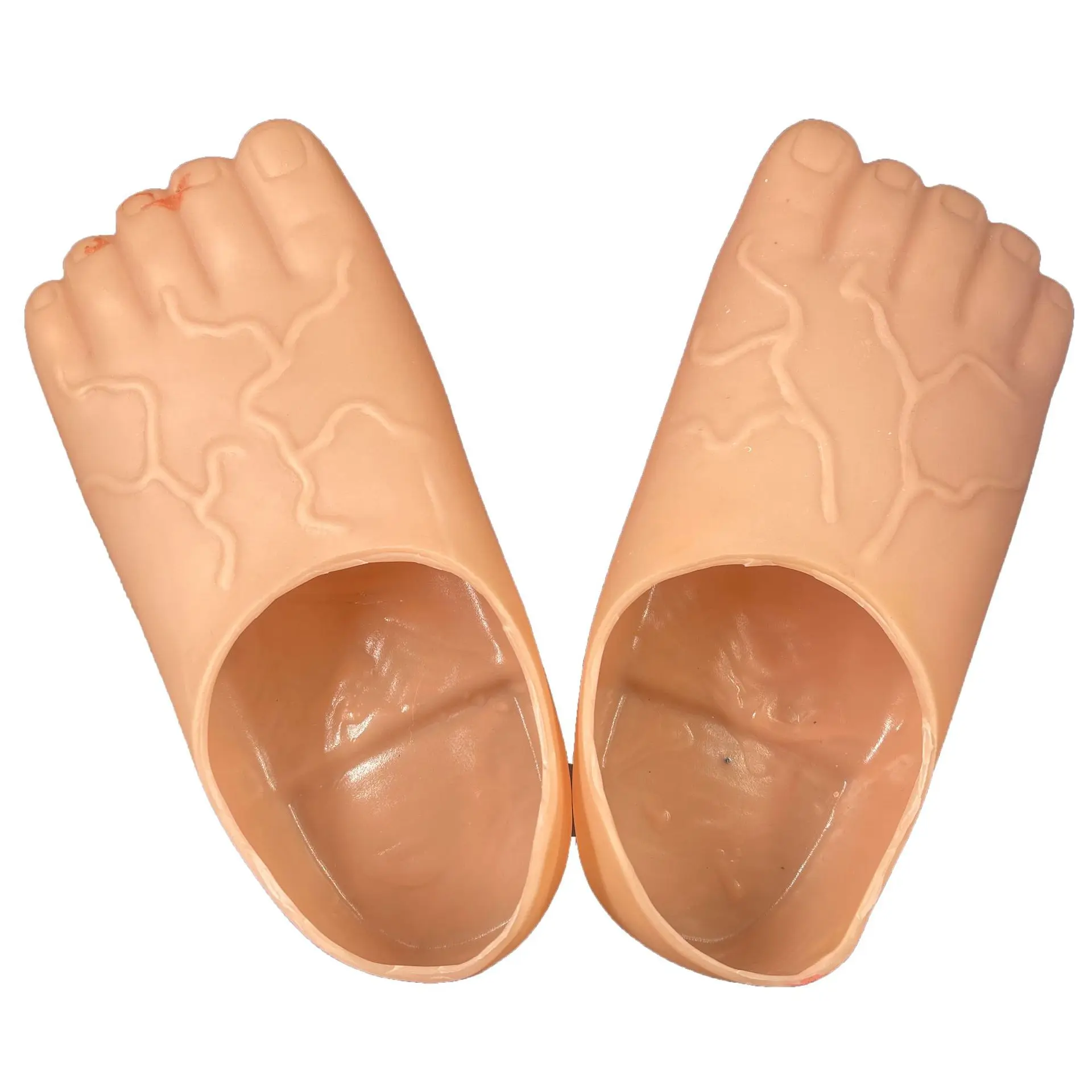 Silly Footwear Giant Barefoot Slippers Rubber Foot Covers Big Toes Plastic Toe Slippers Funny Shoe Covers Footwear Party Props