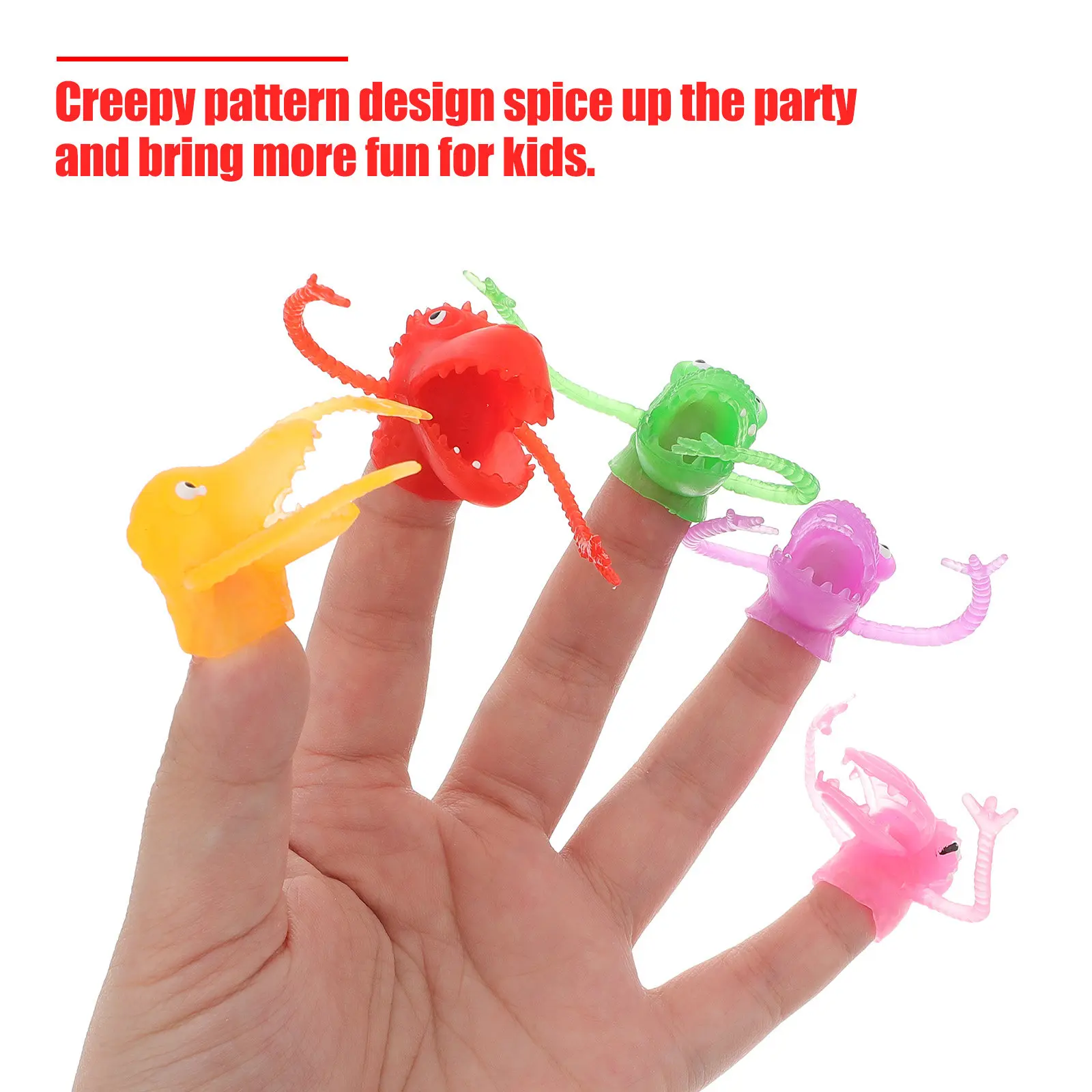 20Pcs Dinosaur Finger Puppets Robust Premium Material Creepy Fun Theme Party Favors School Prize Reward Puppet Show Prop