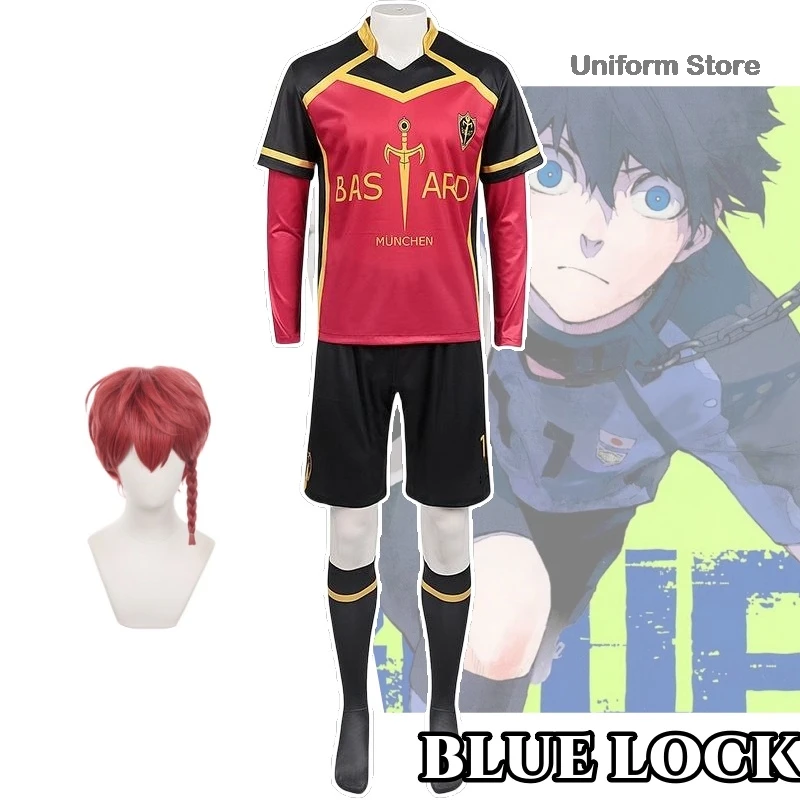 

Anime BLUE LOCK Cosplay Costume Clothes Wig Uniform Cosplay Kurona Ranze Sports Wear Cosplay Costume Halloween Party Set