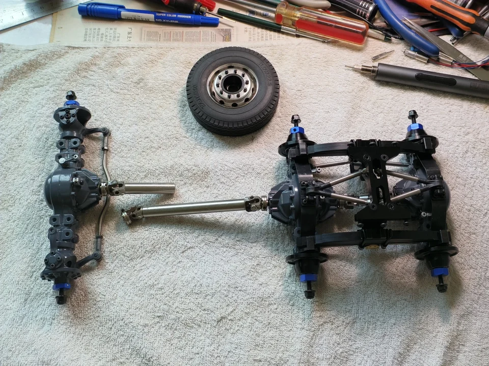 JDMODEL JDM-89 1/14 RC Metal Rear Axle with Differential Lock for Tractor Truck