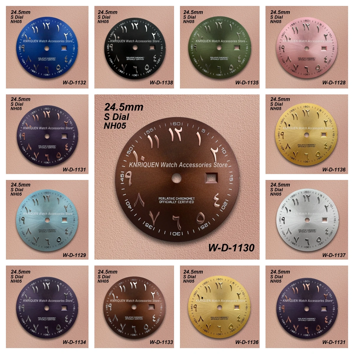 

24.5mm S Logo Arab Dial Fit NH05 Japanese Movement High-Quality Sunburst Ladies' Watch Modified Accessories