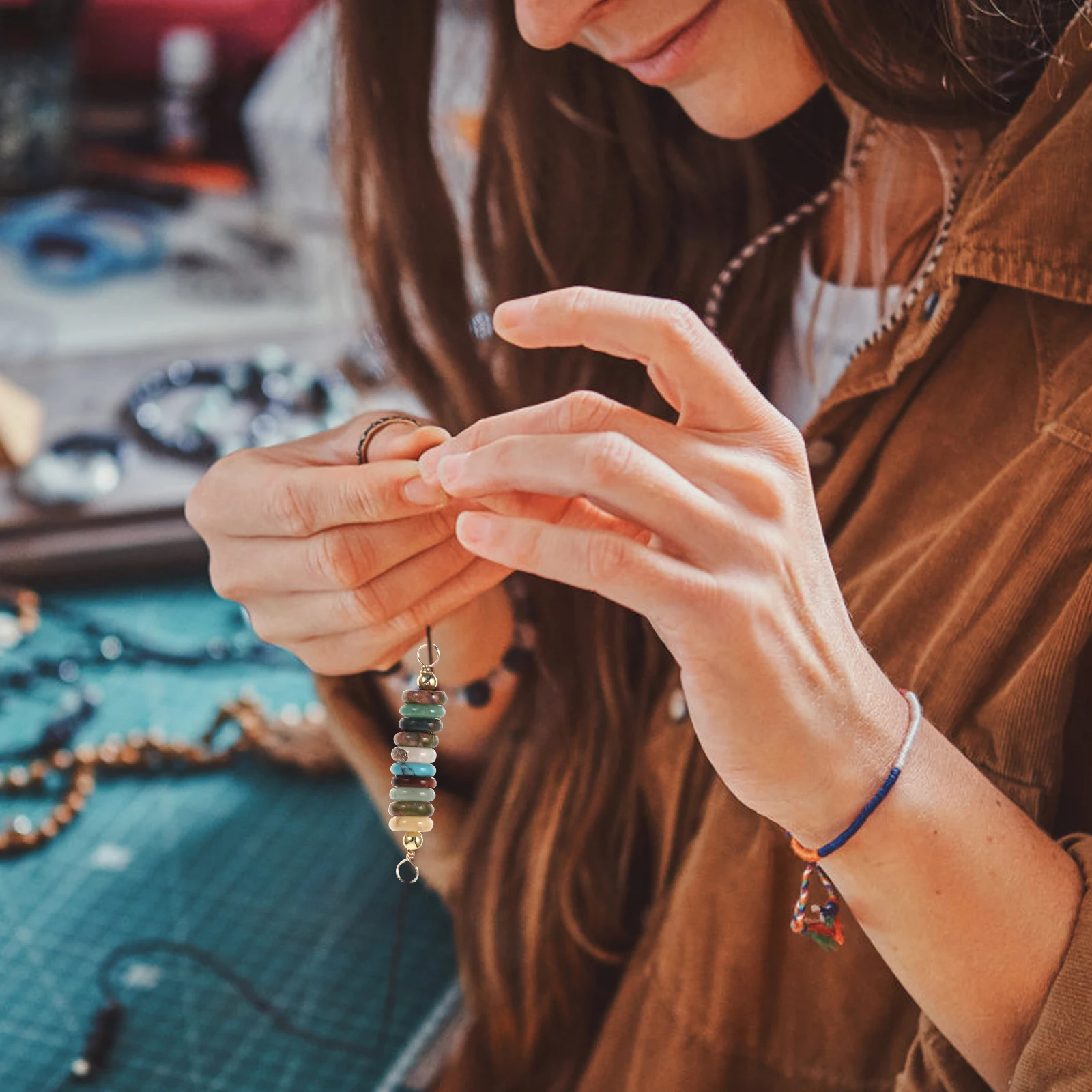 

2 Pcs Pendant Bead String Necklaces Bracelet Charms Spacer Beads for Making Spacers Jewelry Copper Jewellery