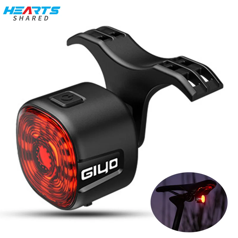 New Bicycle Smart Brake Tail Light MTB Road Bike Auto Brake Sensing Light SB Rechargeable IPX6 Waterproof LED Warning Rear Lamp