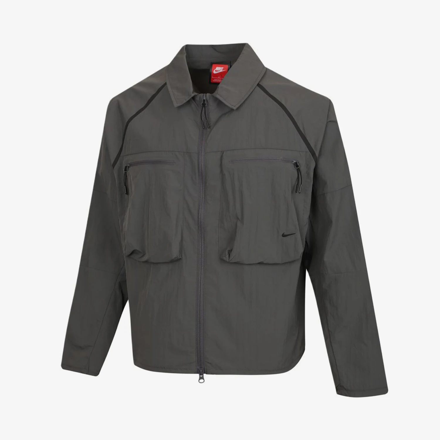 Nike genuine solid color lapel zipper long sleeved jacket new jacket jacket IF1348-068
