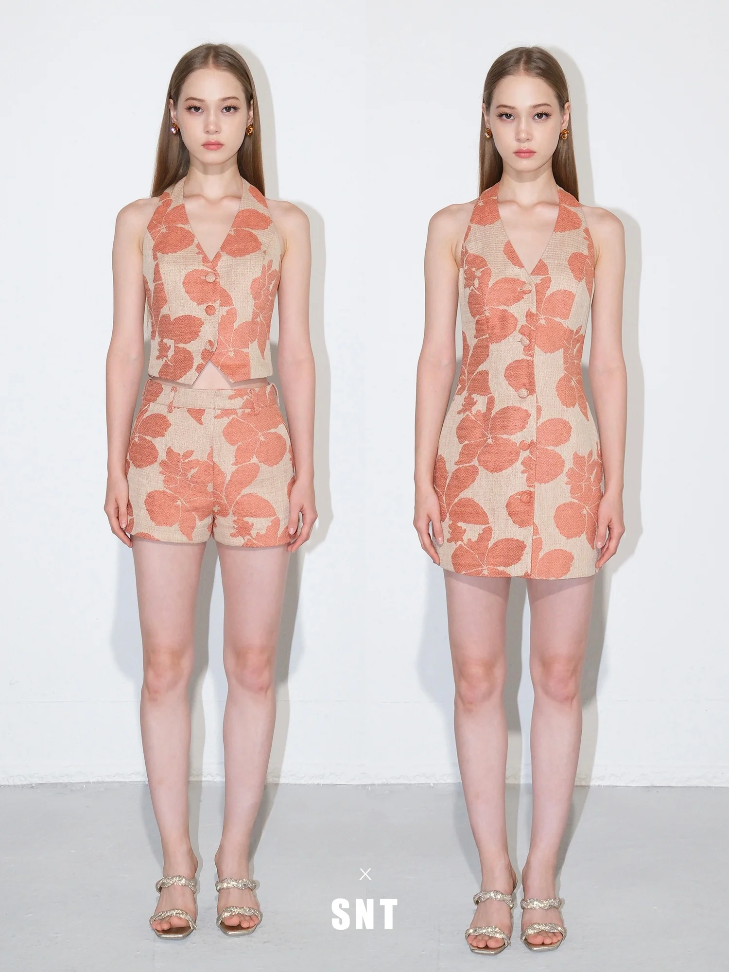 

Ele Summer Outfit V-Ne ort Sve Top with Bal Hemline And Neline Linen Fabric orts And Skirt Set for Women