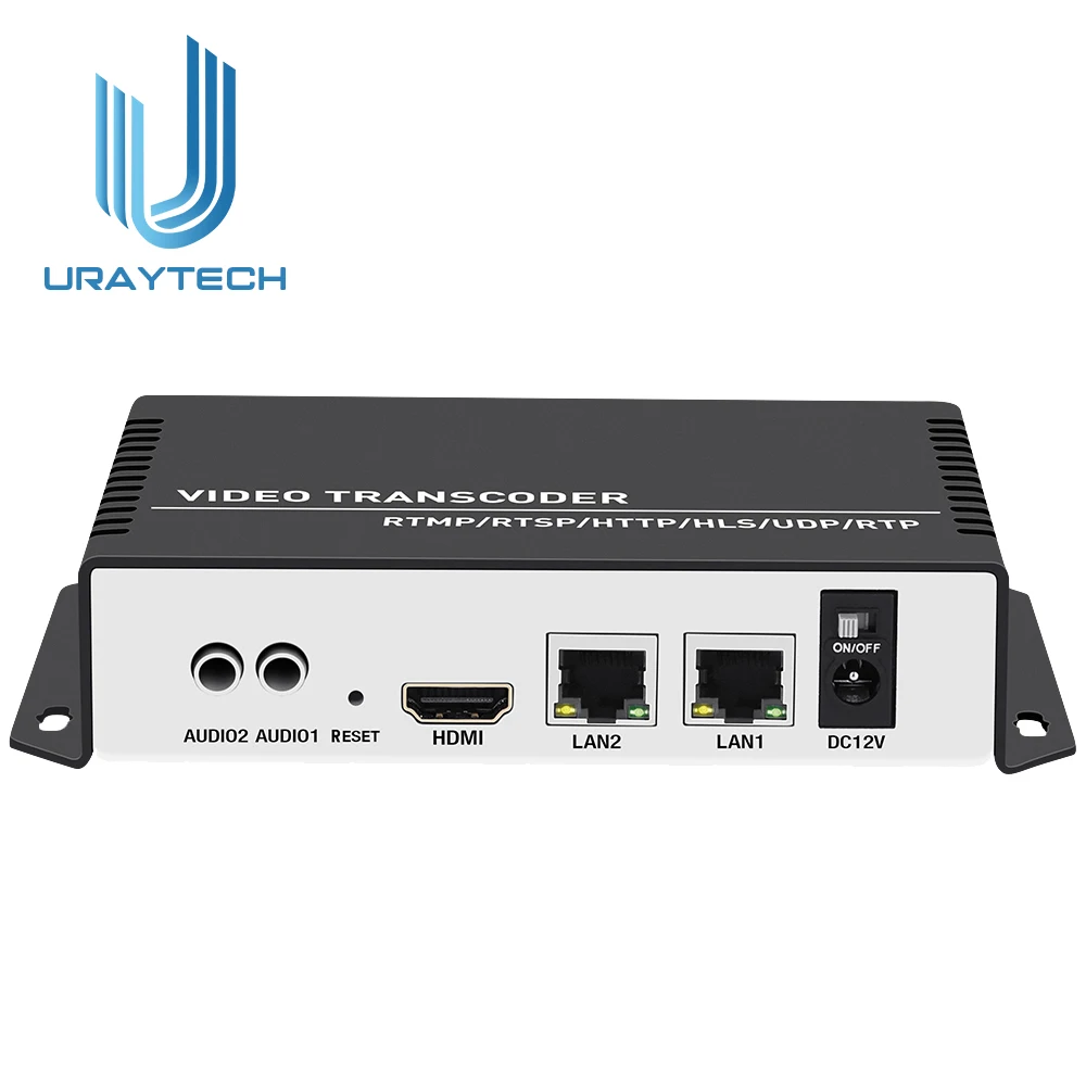 

URayTech 4K HEVC H.265 H.264 8in1 IP to IP IPTV TV Broadcast Video Live Streaming Transcoder RTMP RTMPS UDP HTTP RTSP HLS SRT