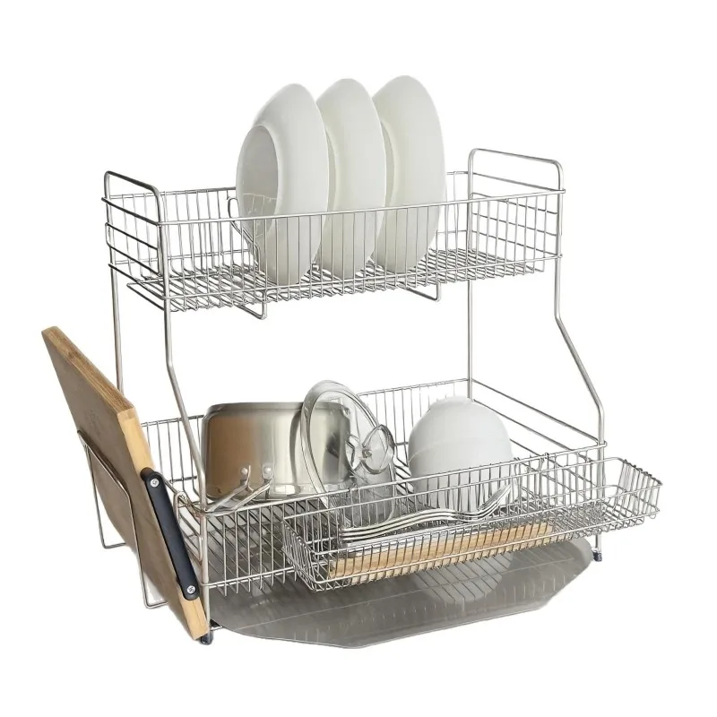 

304 stainless steel draining bowl rack, kitchen draining rack, countertop storage rack, sinkside draining rack