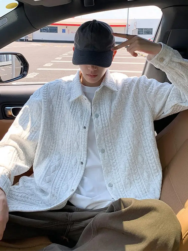 

Текстурированная мужская свободная повседневная спортивная одежда Jaet, осенне-весенняя верхняя одежда в американском стиле ретро с цветочным принтом для подростков