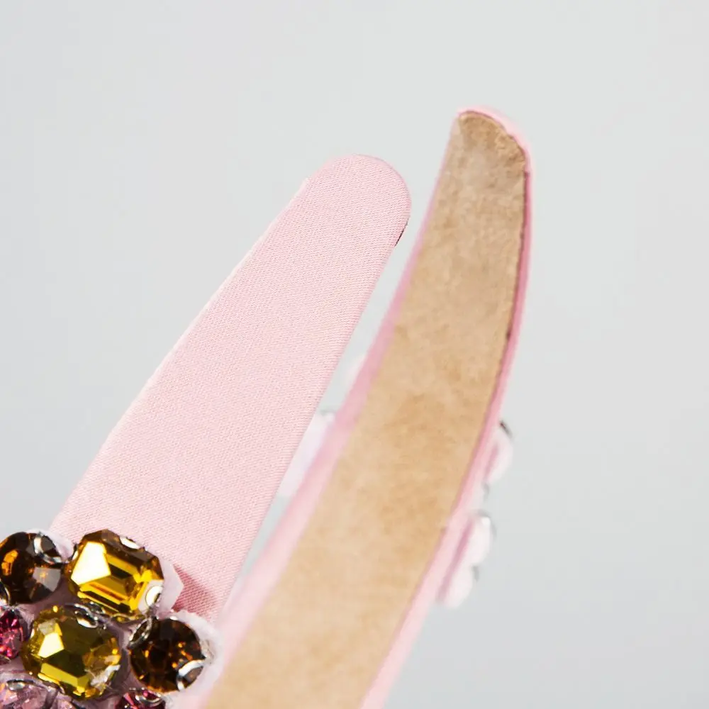 Elegant Colorful Rhinestone Headband Jewelry Korean Style Baroque Hair Hoop Hair Accessories Wide Edge Bride Tiaras Wedding - Image 2