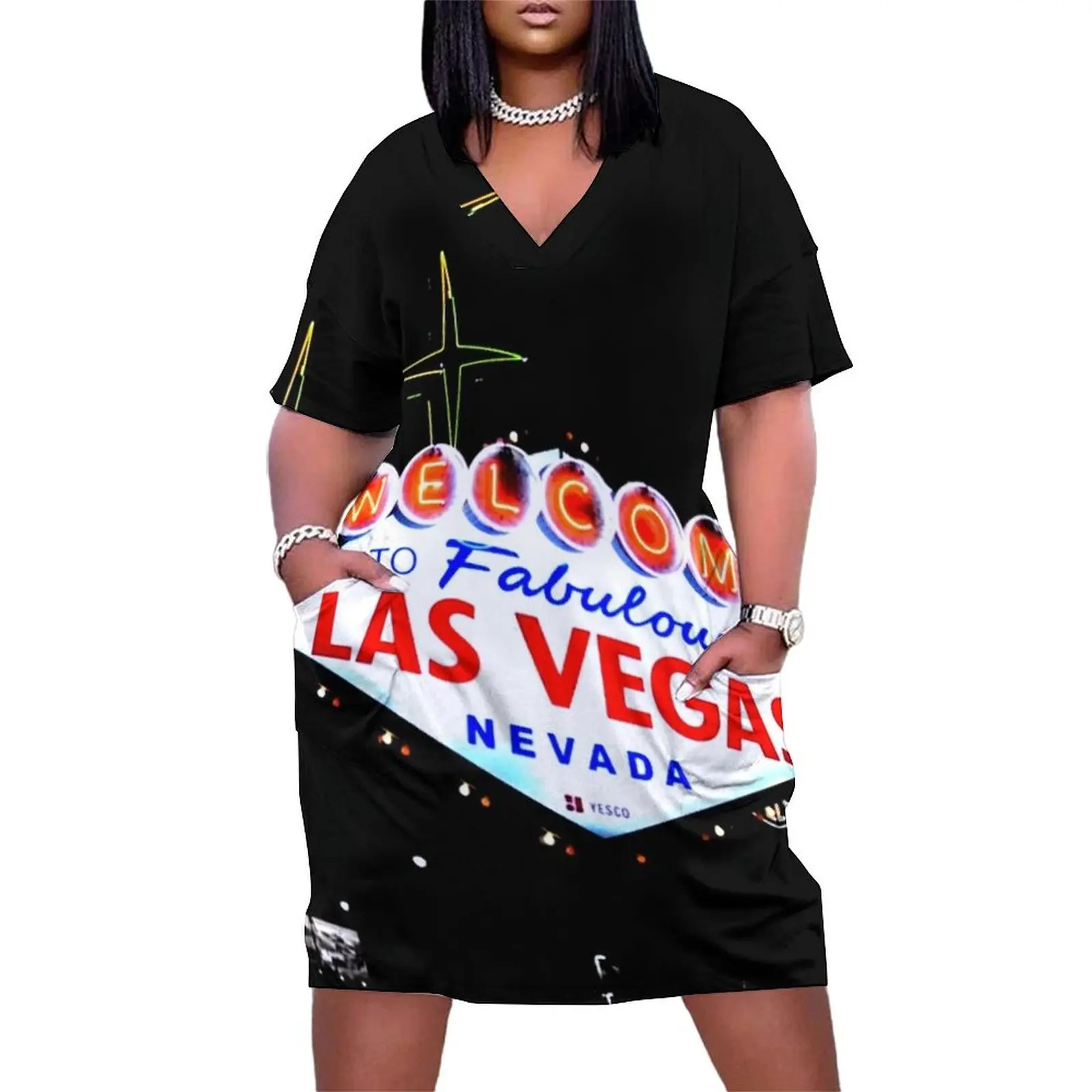 Welcome to Fabulous Las Vegas Nevada Loose Pocket Dress summer dresses Elegant gown Women dresses summer