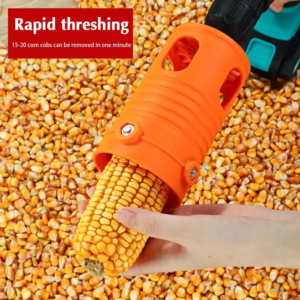 Portable Corn Thresher Accessory Fully Automatic Corn Peeling Planer Machine Grain Head Separator Electric Small O2F5