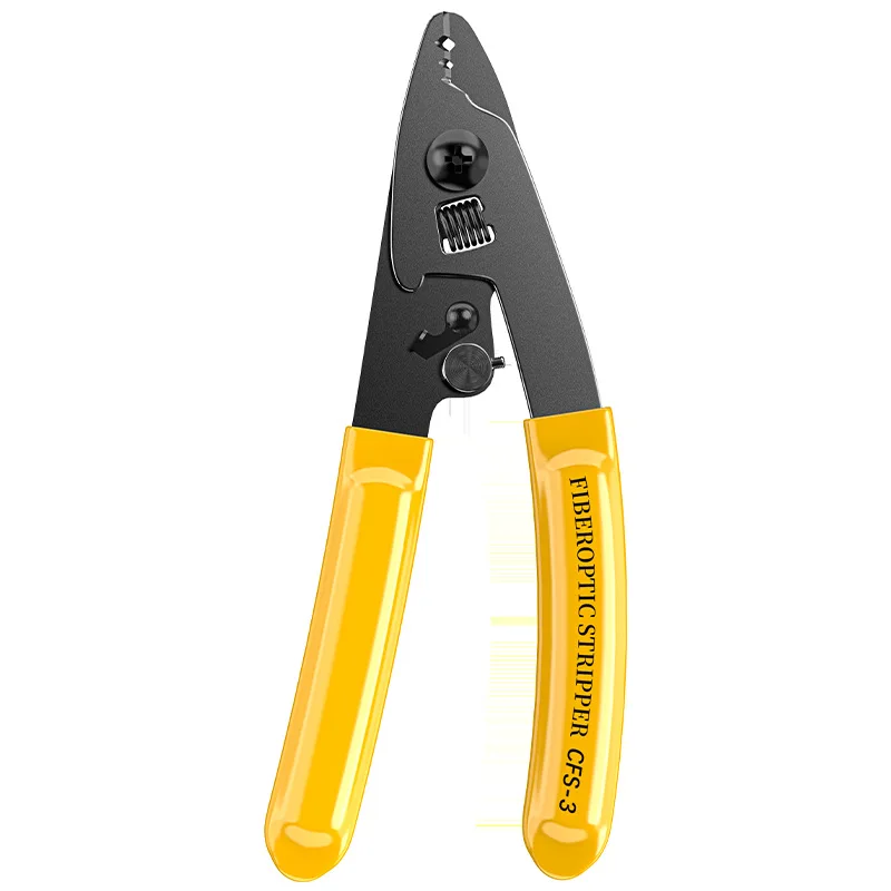 FTTH CFS‑3 Three Hole Fiber Optic Miller Stripper Adjustable Opening Plier for Optical Patch Cord Pigtail Stripping